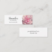 Roze roze roze roze roze Waterverf Mini Visitekaartje (Voorkant / Achterkant)