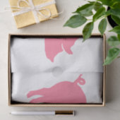 Roze roze roze Silhouette Tissuepapier (Geschenk)