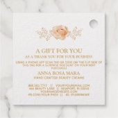 *~* Roze Roze Roze Streepjescode QR Code Dank u Gi Bedankjes Labels (Achterkant)