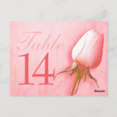 Roze roze roze trouwerijtafel nummer 10-39 briefka briefkaart (Achterkant)
