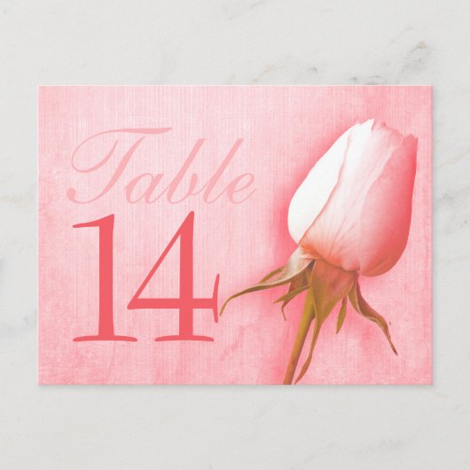 Roze roze roze trouwerijtafel nummer 10-39 briefka briefkaart (Voorkant)