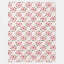 roze roze roze tuinkrab floreel patroon fleece deken