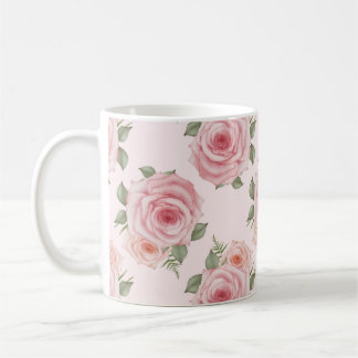  roze roze roze tuinkrab floreel patroon koffiemok