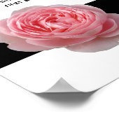 Roze roze roze zwarte ribbon Wedding Seding Chart Poster (Hoek)