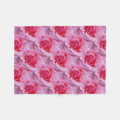 roze roze rozenbladen fleece deken (Voorkant (Horizontaal))
