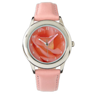 roze roze rozenbladen horloge