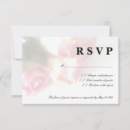 Roze roze rozenbloem RSVP-trouwkaarten RSVP Kaartje