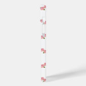 Roze roze rozenpatroon op wit Case-Mate iPhone case (Achterkant / Links)