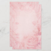  roze roze rozenstrookjes briefpapier (Voorkant / Achterkant)
