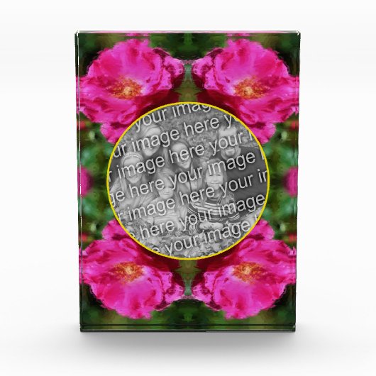 Roze Roze schilderij Bloem Voeg uw Fotoblokken (Voorkant)