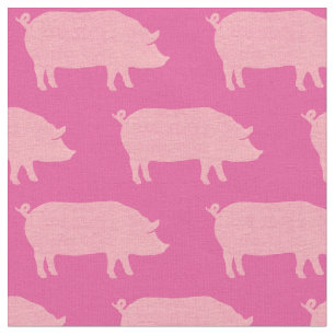 Roze roze Silhouettes gevild Stof
