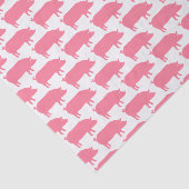 Roze roze Silhouettes Patroon Tissuepapier (Detail)