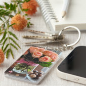 Roze roze Sleutelhanger op maat (Voorkant Rechts)