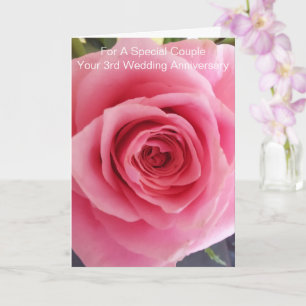 Roze roze speciaal gepersonaliseerd Jubileum voor Kaart