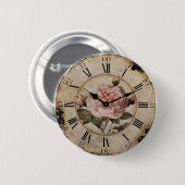  roze roze steampunk bruiloft ronde button 5,7 cm (Voorkant /achterkant)