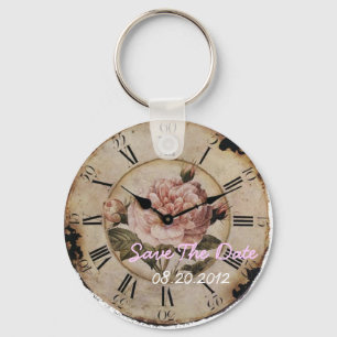  roze roze steampunk bruiloft sleutelhanger