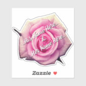 Roze roze Stickers Romantisch Roos Weddenschappen (Vel)