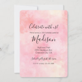 Roze Roze Tie-dye met meisjesachtige tint Kaart