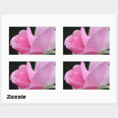 Roze roze ventilator rechthoekige sticker (Vel)