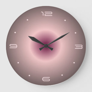 Roze Roze Verlichte Ontwerp> Ronde Wandklokken Grote Klok