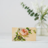  roze roze visitekaartje (Staand voorkant)