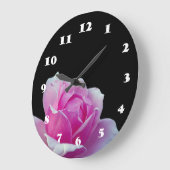 Roze roze wandklok grote klok (Hoek)