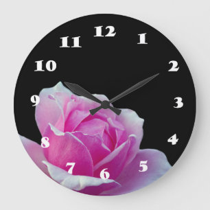 Roze roze wandklok grote klok