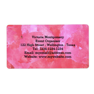 Roze roze Waterverf labels