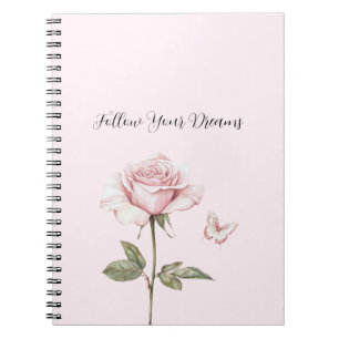 Roze Roze Witte Vlinderdromen Notitieboek