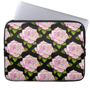  roze roze zwarte laptophoezen tekenen laptop sleeve