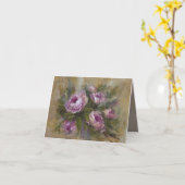 Roze rozen 4 x 5,6" kaart (Gele Bloem)
