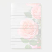Roze rozen 4x6 post it notes pad (Voorkant)