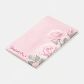 Roze Rozen AANGEPASTE NAAM Boodschappenlijstje Post-it® Notes (Schuin)