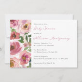  Roze Rozen Baby shower Kaart (Voorkant)