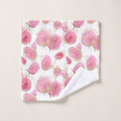 Roze rozen bad handdoek (Wasdoekje)