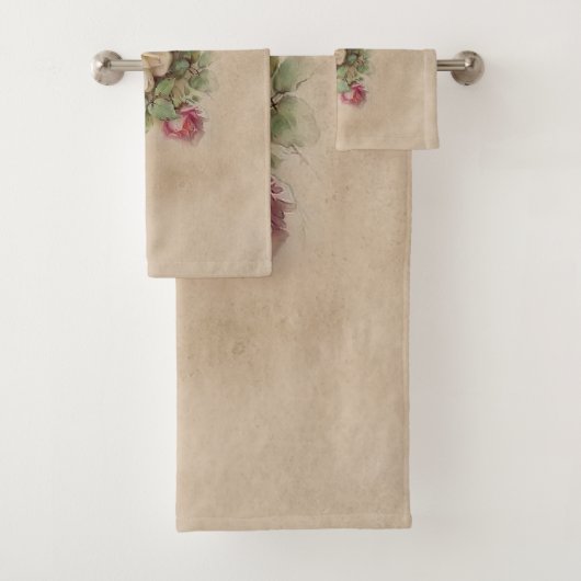 Roze  Rozen Bad Handdoek (Insitu)