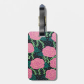 Roze Rozen Bagagelabel (Achterkant verticaal)