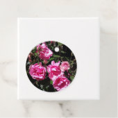 Roze rozen bedankjes labels (In situ)