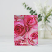 Roze rozen bedankt (Staand voorkant)