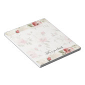 Roze Rozen Bloem Notitieblok (Schuin)