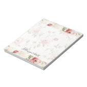 Roze Rozen Bloem Notitieblok (Gedraaid)