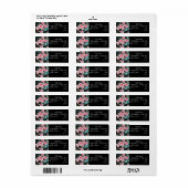 Roze rozen bloem Retouradreslabels Etiket (Full Sheet)