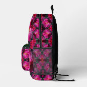 Roze Rozen Bloemen Abstract gepersonaliseerd Bedrukte Rugzak (Rechts)