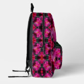 Roze Rozen Bloemen Abstract gepersonaliseerd Bedrukte Rugzak (Links)