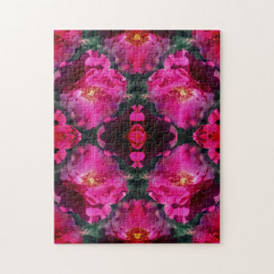 Roze Rozen Bloemen Abstracte kunst Legpuzzel