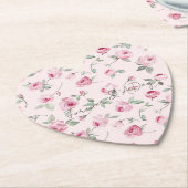 Roze Rozen Bloemen bruiloft Kartonnen Onderzetters (Gekanteld)