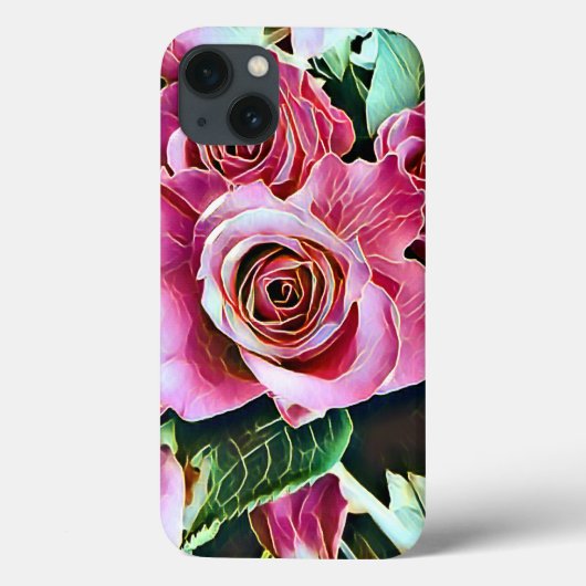 ROZE ROZEN BLOEMEN Case-Mate iPhone CASE (Achterkant)