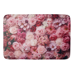 Roze Rozen Bloemen Elegant Meisjesachtig Badmat