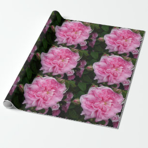 Roze Rozen bloemen floreren Verpakking Cadeaupapier