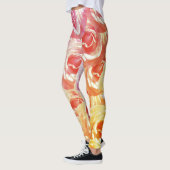 Roze Rozen Bloemen Leggings (Links)
